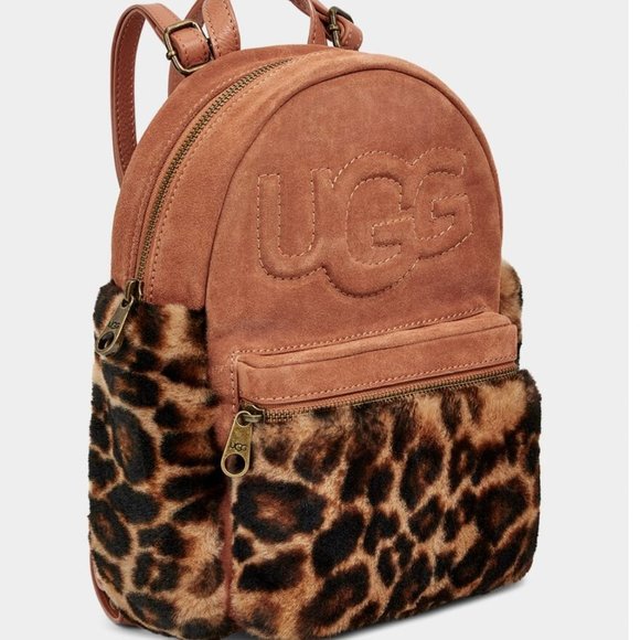 UGG Handbags - UGG Leopard Faux Fur Mini Backpack in Chestnut/Tan